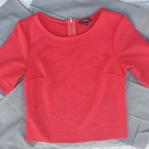 Express cherry red crop Top size xs